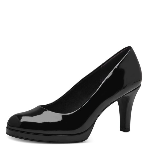 Tamaris Ash Patent Court Shoe Black